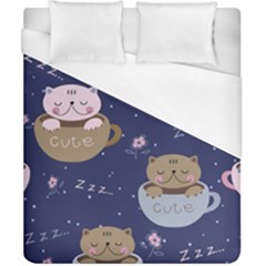 Cute Kittens Sleep Sweetly Mugs Duvet Cover (california King Size)