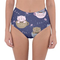 Cute Kittens Sleep Sweetly Mugs Reversible High-waist Bikini Bottoms by Jancukart