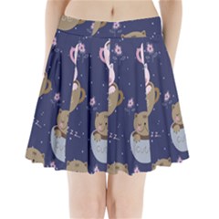 Cute Kittens Sleep Sweetly Mugs Pleated Mini Skirt