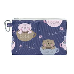 Cute Kittens Sleep Sweetly Mugs Canvas Cosmetic Bag (large) by Jancukart