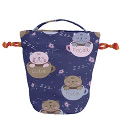 Cute Kittens Sleep Sweetly Mugs Drawstring Bucket Bag