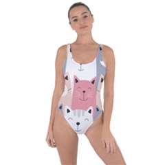 Cute Seamless Pattern With Cats Bring Sexy Back Swimsuit