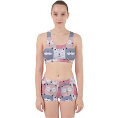 Cute Seamless Pattern With Cats Work It Out Gym Set