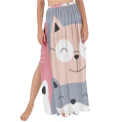 Cute Seamless Pattern With Cats Maxi Chiffon Tie-up Sarong