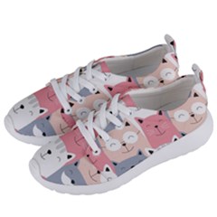 Cute Seamless Pattern With Cats Women s Lightweight Sports Shoes