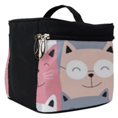 Cute Seamless Pattern With Cats Make Up Travel Bag (small)