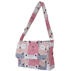 Cute Seamless Pattern With Cats Full Print Messenger Bag (s)