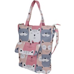 Cute Seamless Pattern With Cats Shoulder Tote Bag