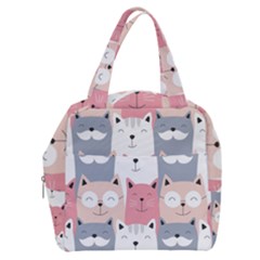 Cute Seamless Pattern With Cats Boxy Hand Bag