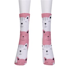 Cute Seamless Pattern With Cats Crew Socks