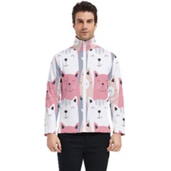 Cute Seamless Pattern With Cats Men s Bomber Jacket