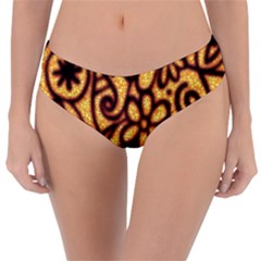 Background-pattern Reversible Classic Bikini Bottoms