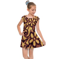 Background-pattern Kids  Cap Sleeve Dress