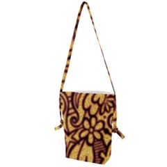 Background-pattern Folding Shoulder Bag