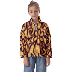 Background-pattern Kids  Half Zip Hoodie