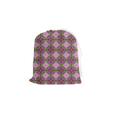 Seamless Psychedelic Pattern Drawstring Pouch (small)