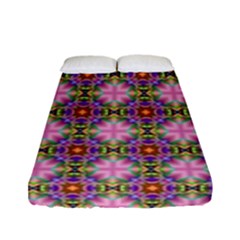 Seamless Psychedelic Pattern Fitted Sheet (full/ Double Size)