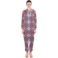 Seamless Psychedelic Pattern Hooded Jumpsuit (ladies)