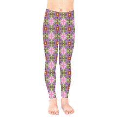 Seamless Psychedelic Pattern Kids  Leggings