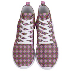 Seamless Psychedelic Pattern Men s Lightweight High Top Sneakers