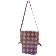 Seamless Psychedelic Pattern Folding Shoulder Bag