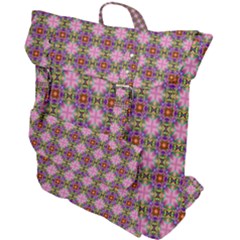 Seamless Psychedelic Pattern Buckle Up Backpack