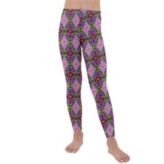 Seamless Psychedelic Pattern Kids  Lightweight Velour Leggings