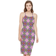 Seamless Psychedelic Pattern Bodycon Cross Back Summer Dress by Jancukart