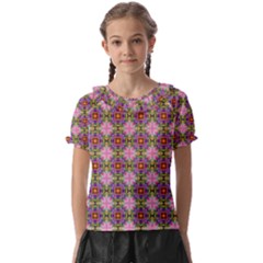 Seamless Psychedelic Pattern Kids  Frill Chiffon Blouse by Jancukart