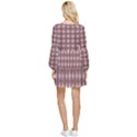 Seamless Psychedelic Pattern Tiered Long Sleeve Mini Dress View2