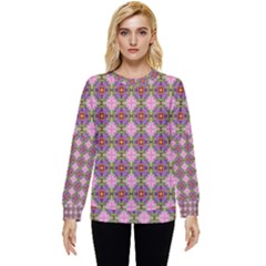 Seamless Psychedelic Pattern Hidden Pocket Sweatshirt