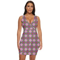 Seamless Psychedelic Pattern Draped Bodycon Dress by Jancukart