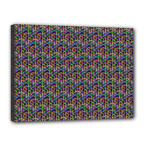 Seamless Prismatic Geometric Pattern With Background Canvas 16  X 12  (stretched)