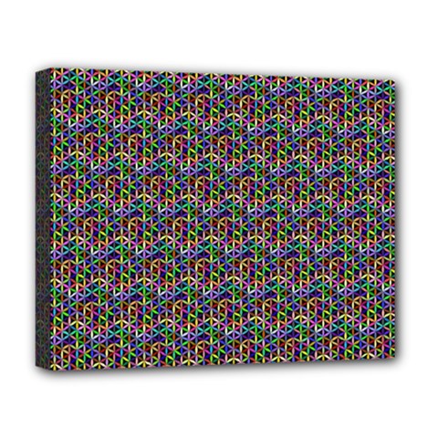 Seamless Prismatic Geometric Pattern With Background Deluxe Canvas 20  X 16  (stretched)