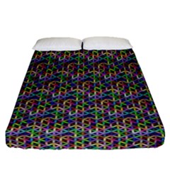 Seamless Prismatic Geometric Pattern With Background Fitted Sheet (queen Size)