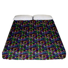 Seamless Prismatic Geometric Pattern With Background Fitted Sheet (king Size)