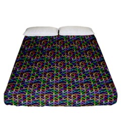 Seamless Prismatic Geometric Pattern With Background Fitted Sheet (california King Size)