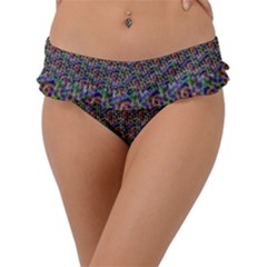 Seamless Prismatic Geometric Pattern With Background Frill Bikini Bottom