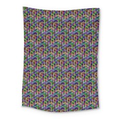 Seamless Prismatic Geometric Pattern With Background Medium Tapestry