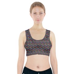 Seamless Prismatic Geometric Pattern With Background Sports Bra With Pocket