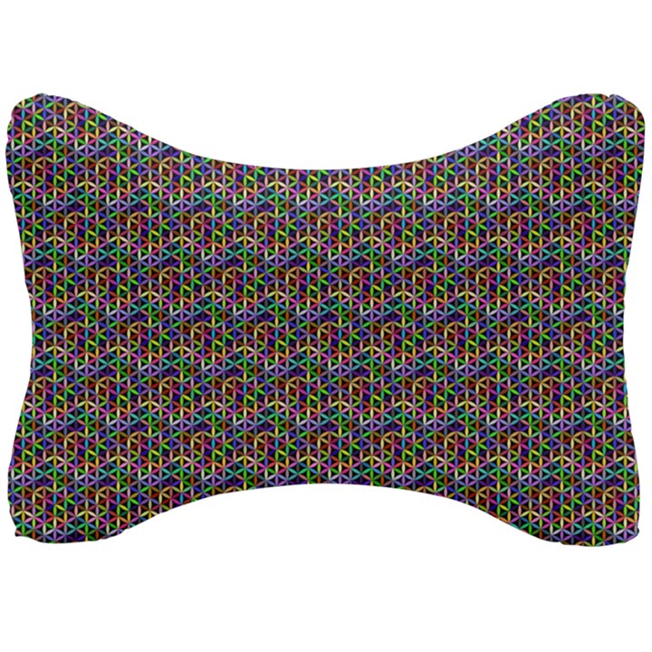 Seamless Prismatic Geometric Pattern With Background Seat Head Rest Cushion