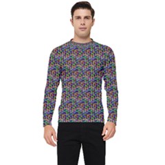 Seamless Prismatic Geometric Pattern With Background Men s Long Sleeve Rash Guard