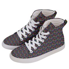 Seamless Prismatic Geometric Pattern With Background Men s Hi-top Skate Sneakers