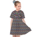 Seamless Prismatic Geometric Pattern With Background Kids  Sailor Dress View1