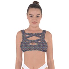 Seamless Prismatic Geometric Pattern With Background Bandaged Up Bikini Top by Jancukart