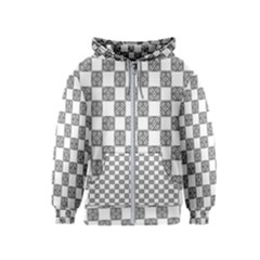 Seamless Tile Derivative Pattern Kids  Zipper Hoodie