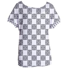 Seamless Tile Derivative Pattern Women s Oversized Tee