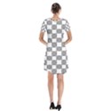 Seamless Tile Derivative Pattern Short Sleeve V-neck Flare Dress View2