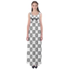 Seamless Tile Derivative Pattern Empire Waist Maxi Dress