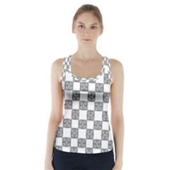 Seamless Tile Derivative Pattern Racer Back Sports Top